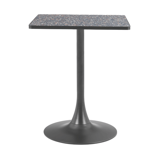 Black Zuo Spot Bistro Table, modern industrial-style dining table with sleek design and sturdy metal base, ideal for cafes or modern dining spaces.