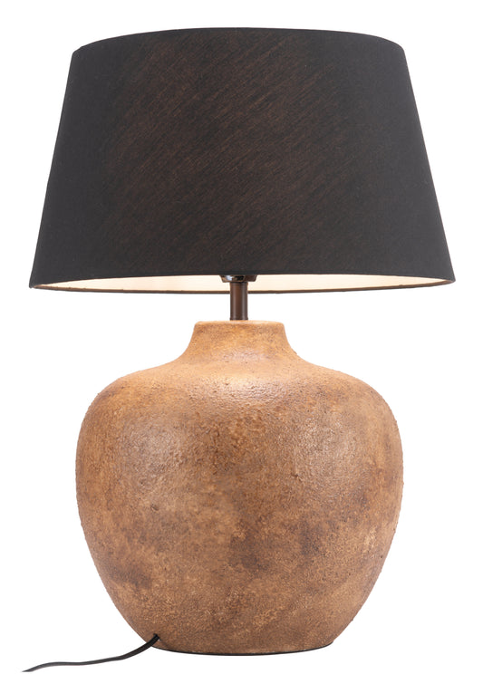Black Basil Zuo table lamp with minimalist architectural design, featuring a sleek, modern structure and smooth finish.