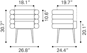 Grena Dining Chair Misty Gray - Elite Maison