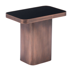 Marcos Side Table Black & Antique Bronze - Elite Maison