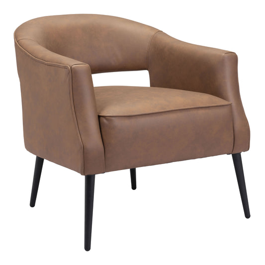 Zuo Berkeley accent chair with plush fabric upholstery and modern design, featuring a sleek, comfortable seating area.