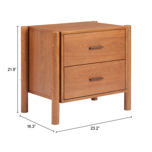 Beleza Nightstand Walnut - Elite Maison