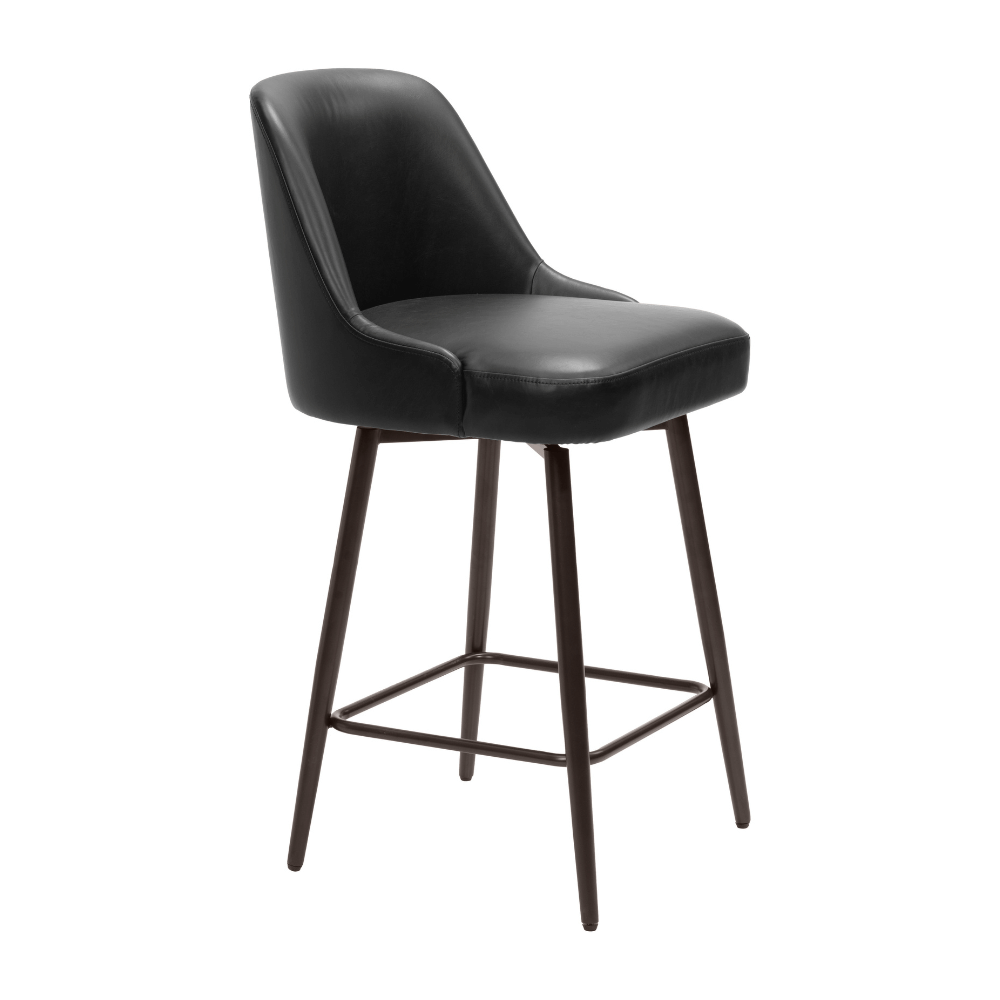 Keppel Swivel Counter Stool Black & Bronze