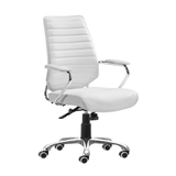 Enterprise Low Back Office Chair White | Chrome Office Chair