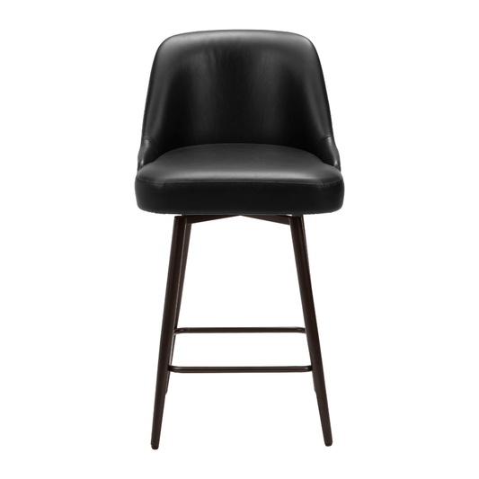 Keppel Swivel Counter Stool Black & Bronze - Elite Maison