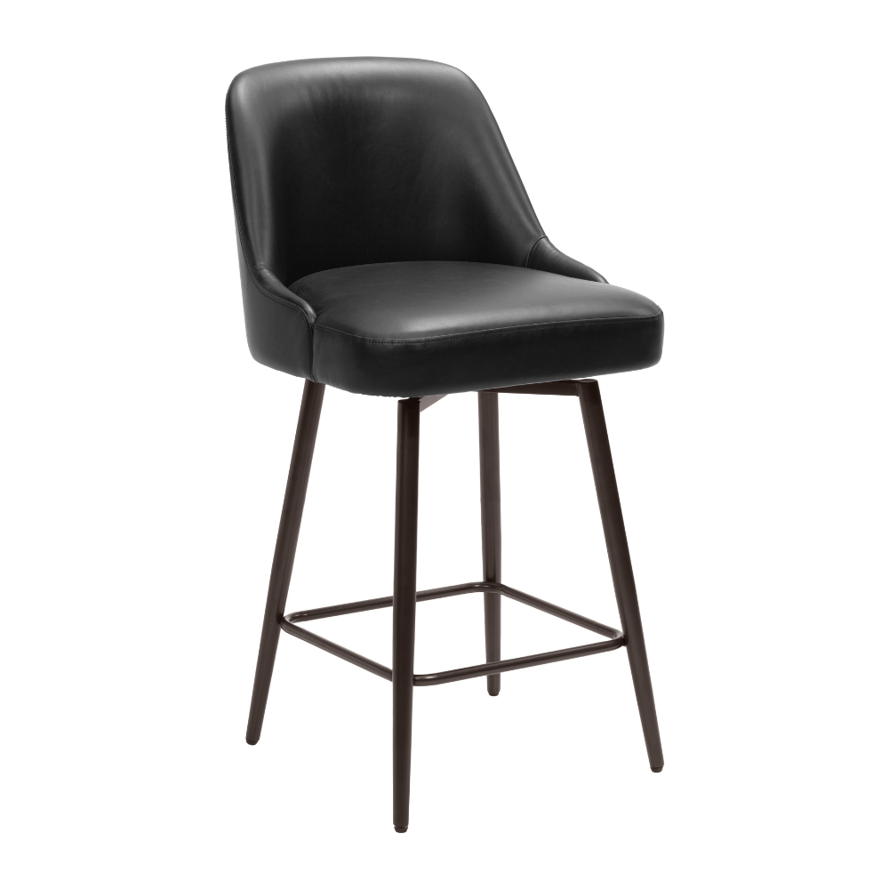 Keppel Swivel Counter Stool Black & Bronze