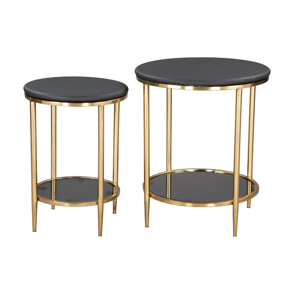 Koper Coffee Table Set Black - Elite Maison