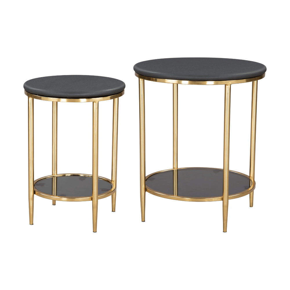 Koper Coffee Table Set Black - Elite Maison