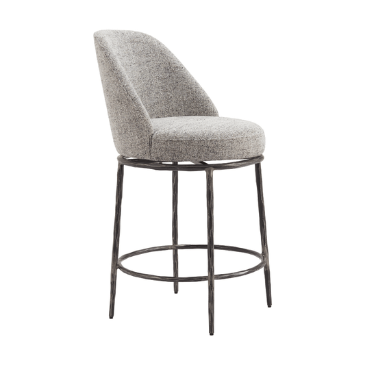 Nordhavn Swivel Counter Stool Gray - Elite Maison