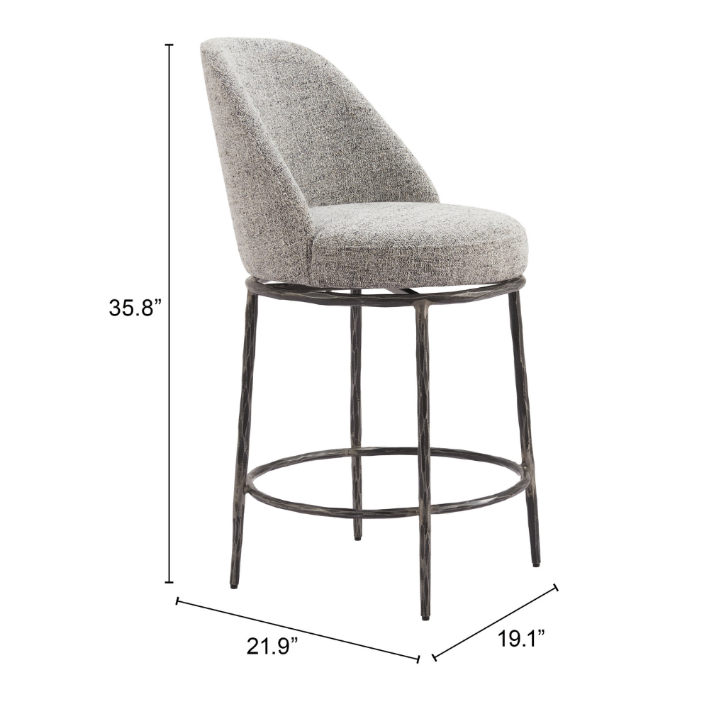 Nordhavn Swivel Counter Stool Gray