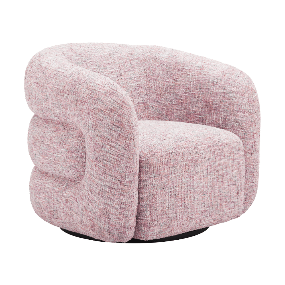 Refine Swivel Chair Pink Tweed