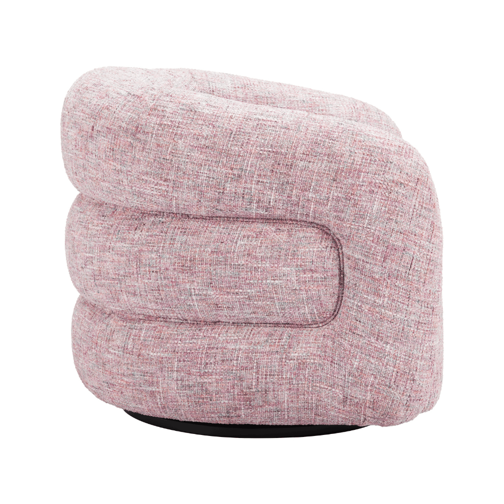 Refine Swivel Chair Pink Tweed
