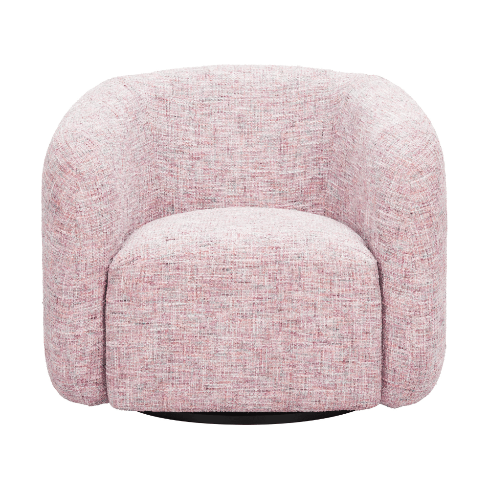 Refine Swivel Chair Pink Tweed