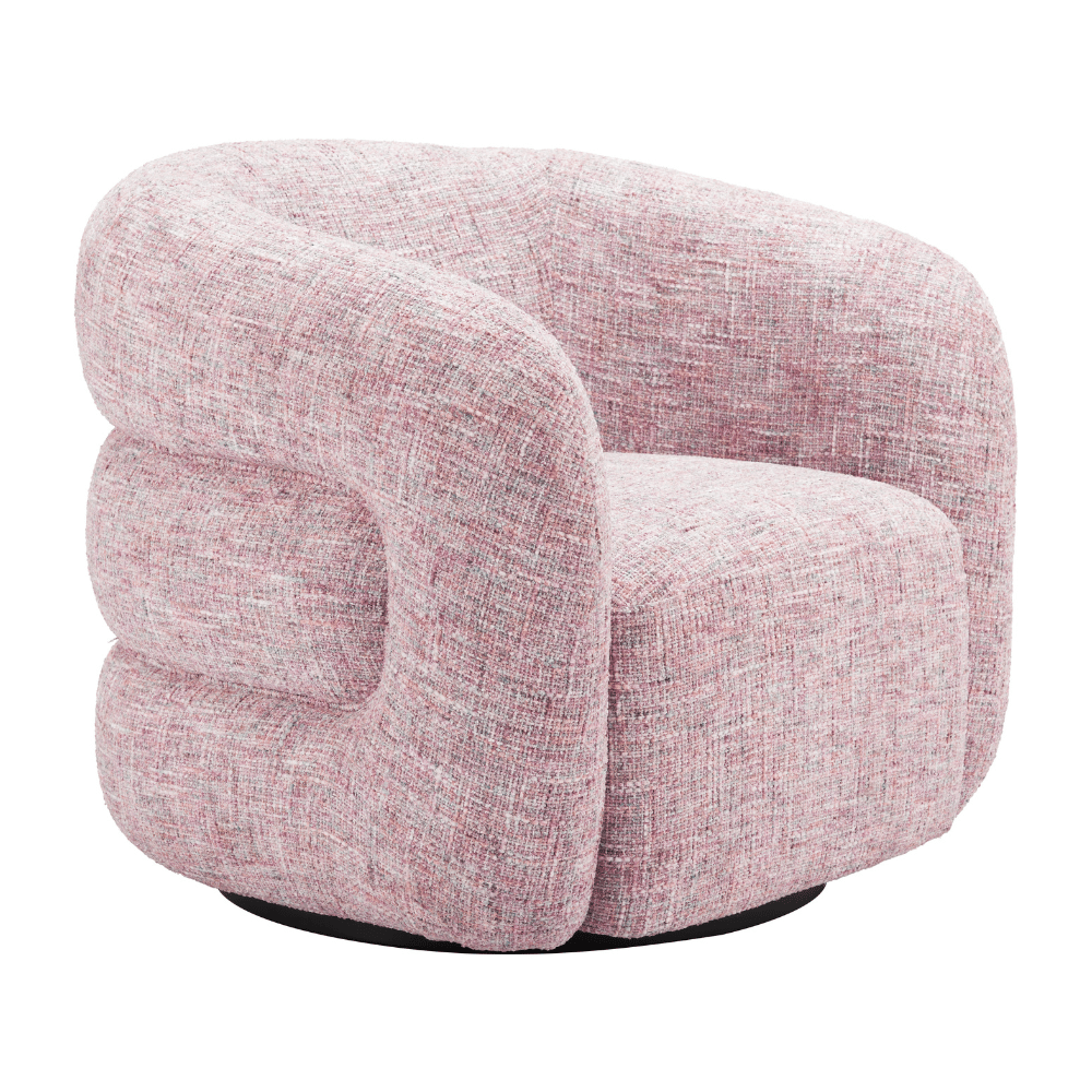 Refine Swivel Chair Pink Tweed