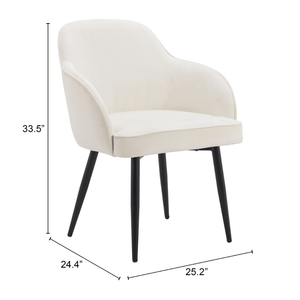 Jolie Dining Chair Ivory - Set of 2