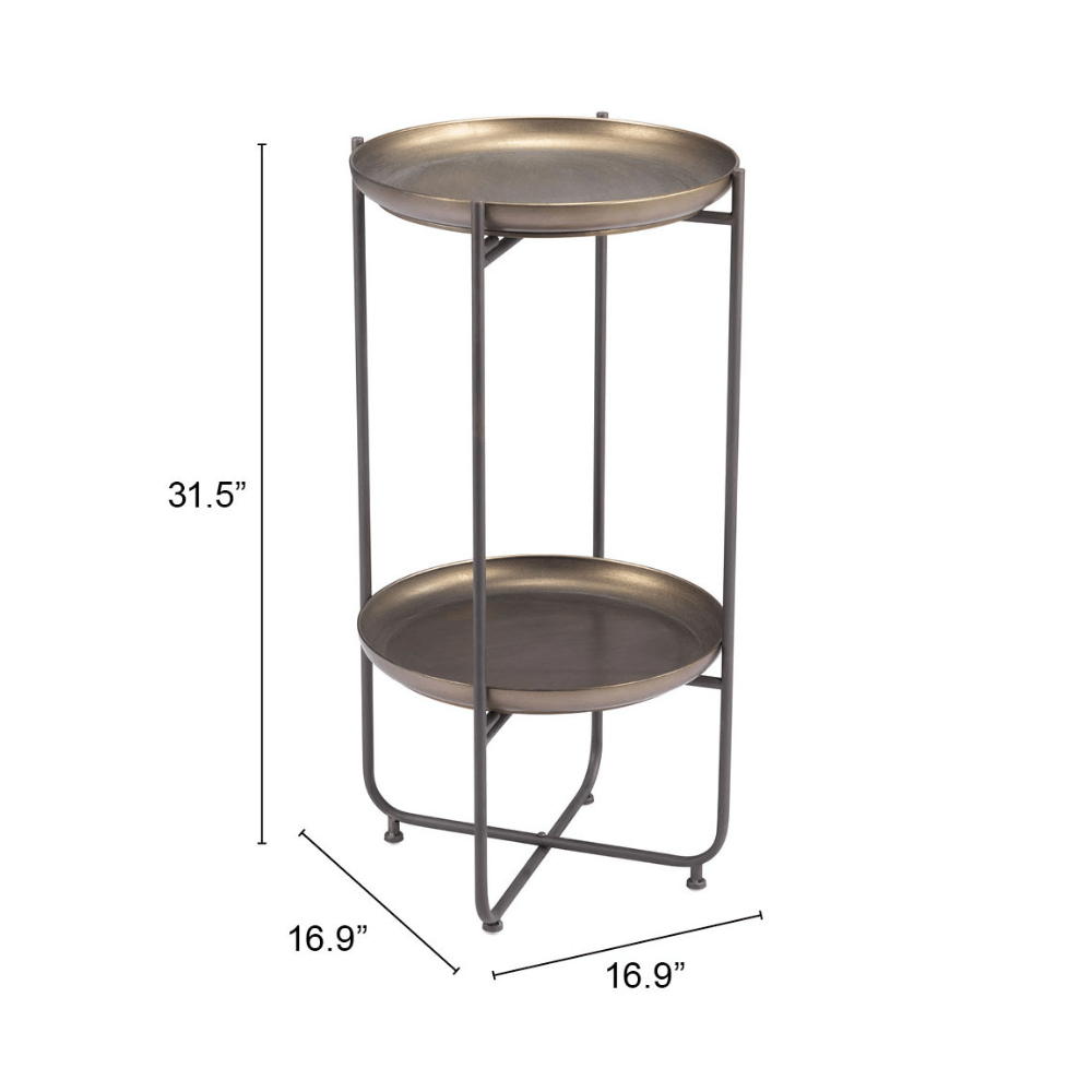 Bronson Accent Table Bronze - Elite Maison