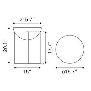 Tume Side Table Black - Elite Maison