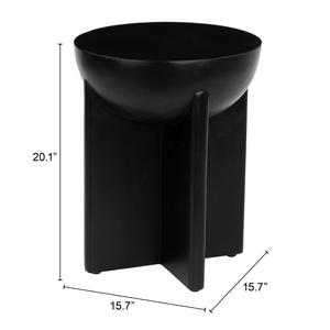 Tume Side Table Black - Elite Maison