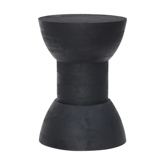 Black Zuo Wisdom Side Table with matte finish, featuring a sleek, modern design ideal for accent and side table use.