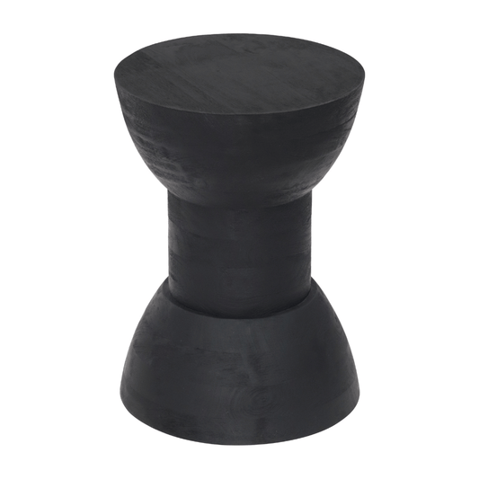 Black Zuo Wisdom side table with matte finish, featuring sleek, architectural design perfect as an accent or side table.