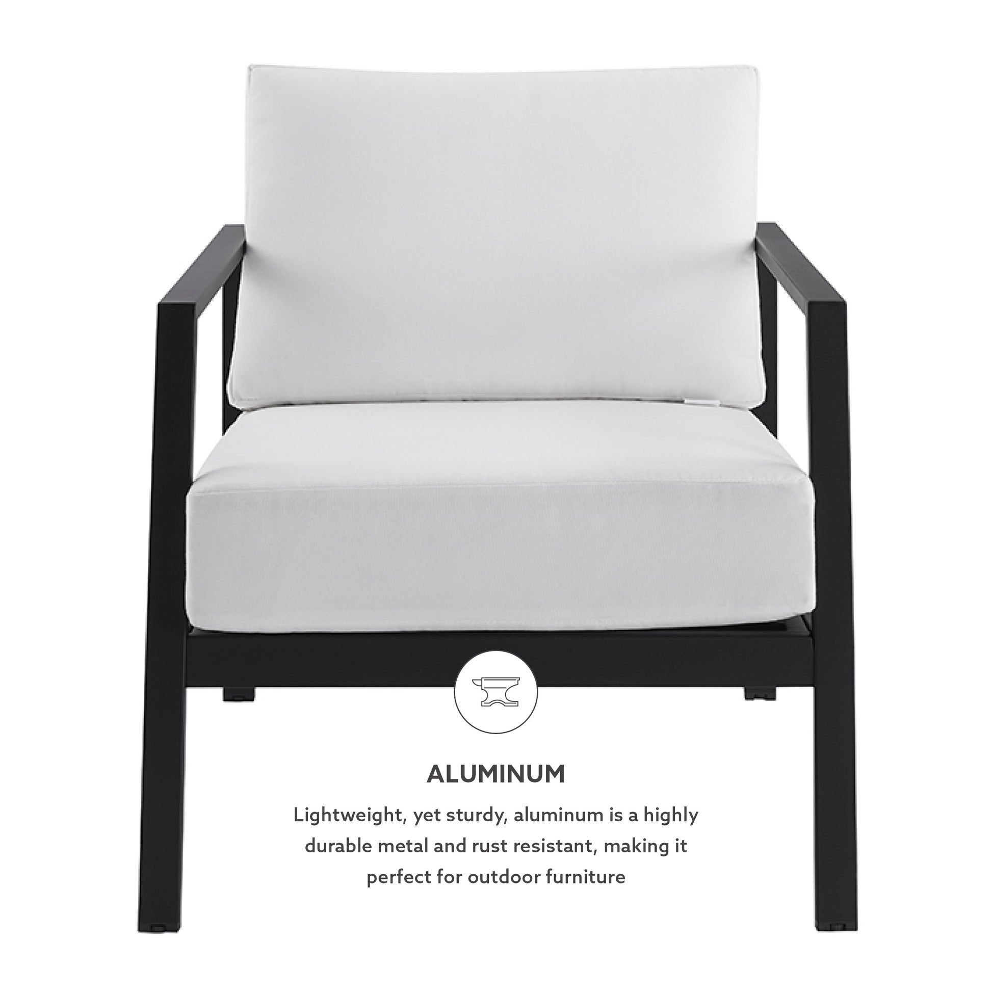 Alora Aluminum Single Arm Chair