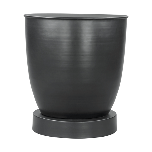 Black Zuo Baku side table with a sleek, modern design suitable for accent and living room decor.