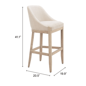 Calmo Barstool Beige - Elite Maison