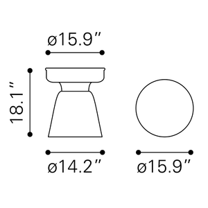 Sage Side Table Black - Elite Maison