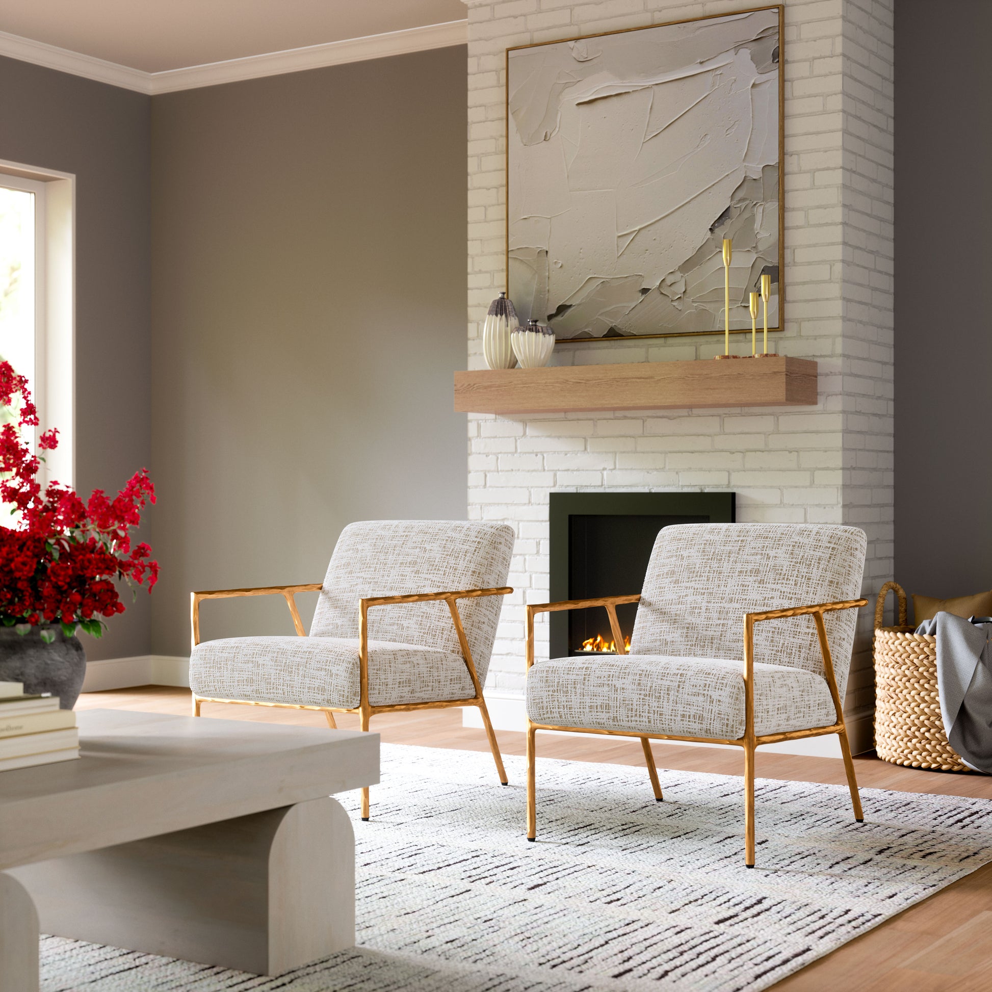 Norrebro Accent Chair Beige Frost - Elite Maison