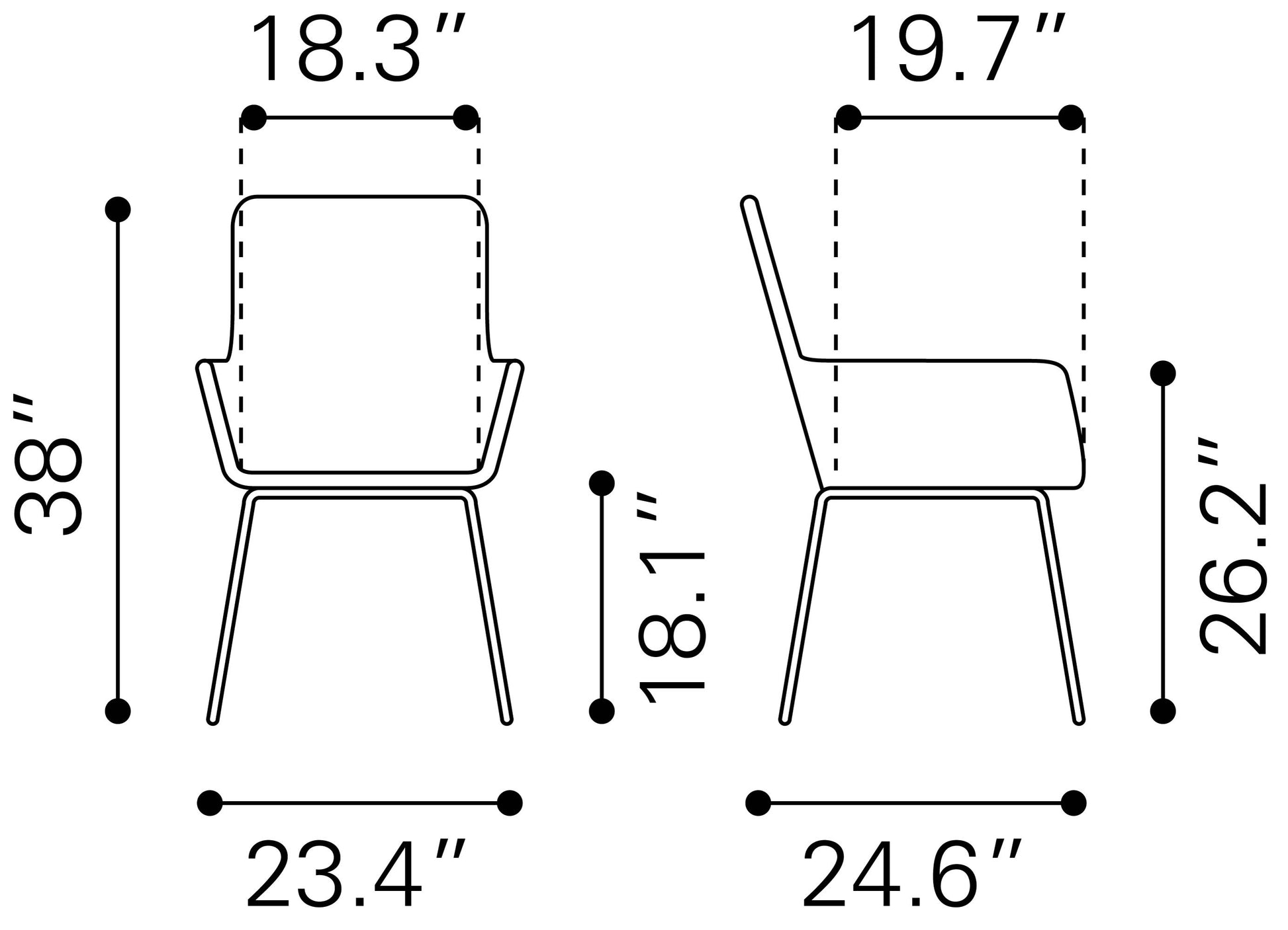 Lyon Dining Chair- Set of 2 - Elite Maison