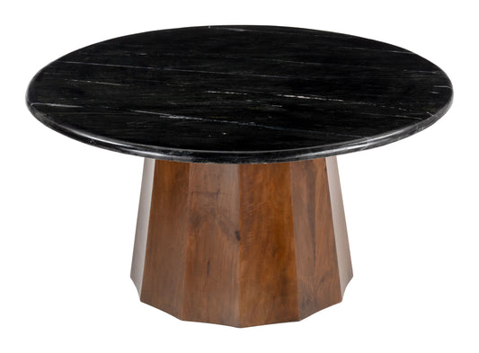 Black and brown Aipe coffee table by Zuo with a sleek design and modern aesthetic in a stylish living room setting.