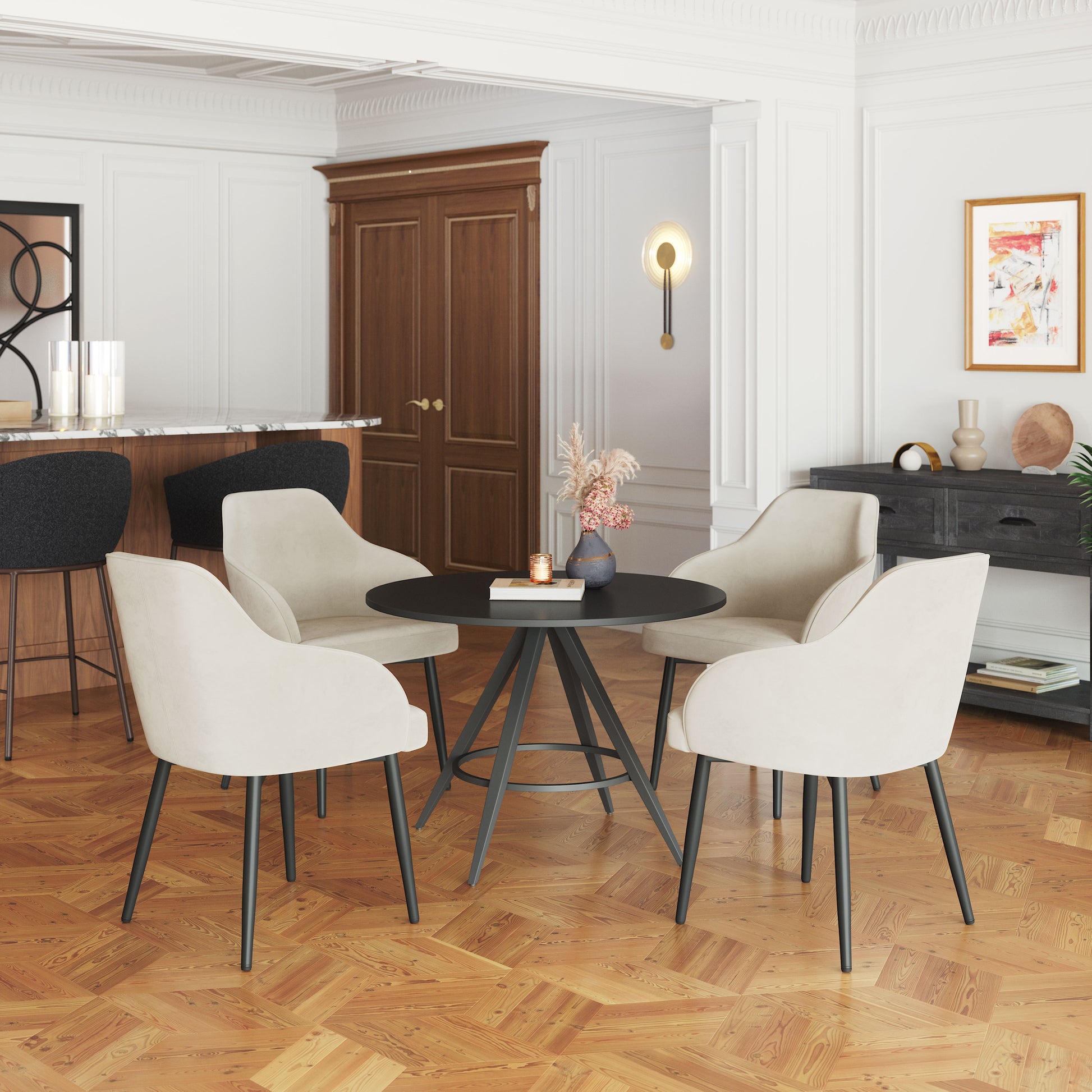 Jolie Dining Chair Ivory - Set of 2