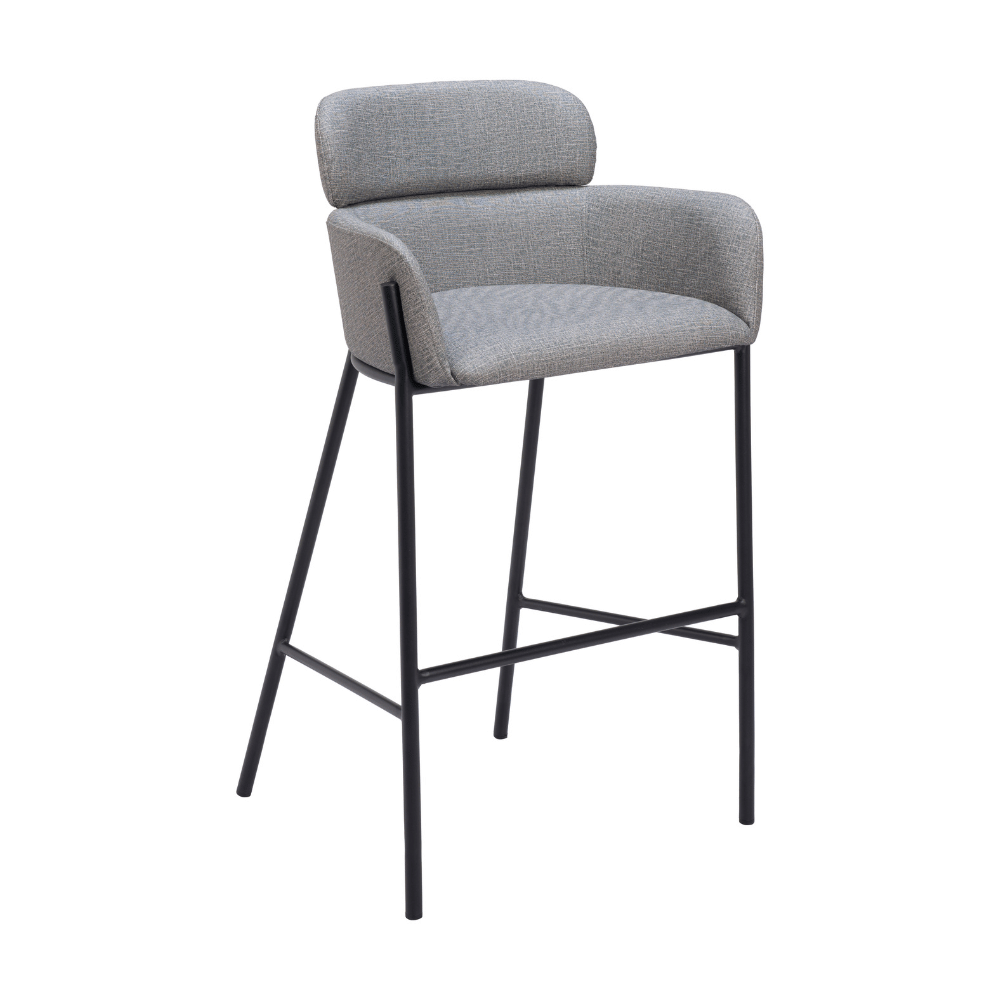 Bremor Barstool Slate Gray - Elite Maison