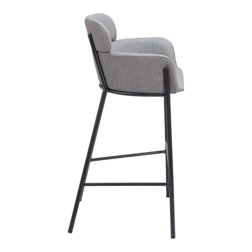 Bremor Barstool Slate Gray - Elite Maison