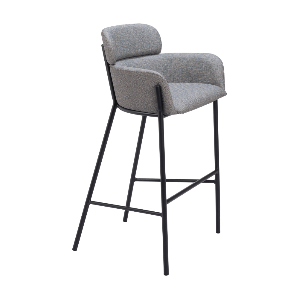 Bremor Barstool Slate Gray - Elite Maison