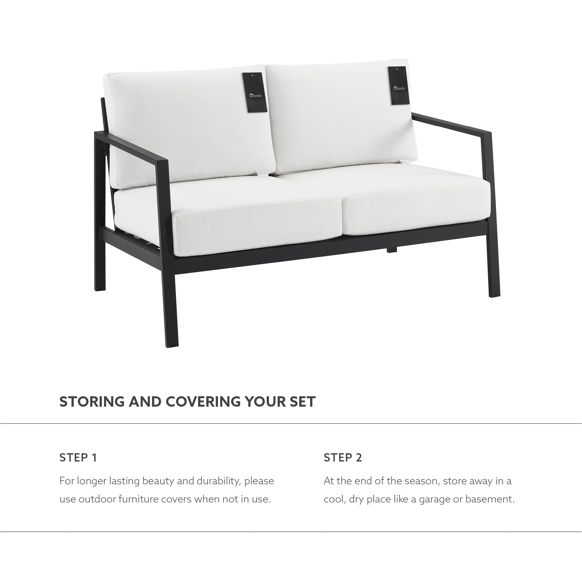 Alora Aluminum Natural Loveseat