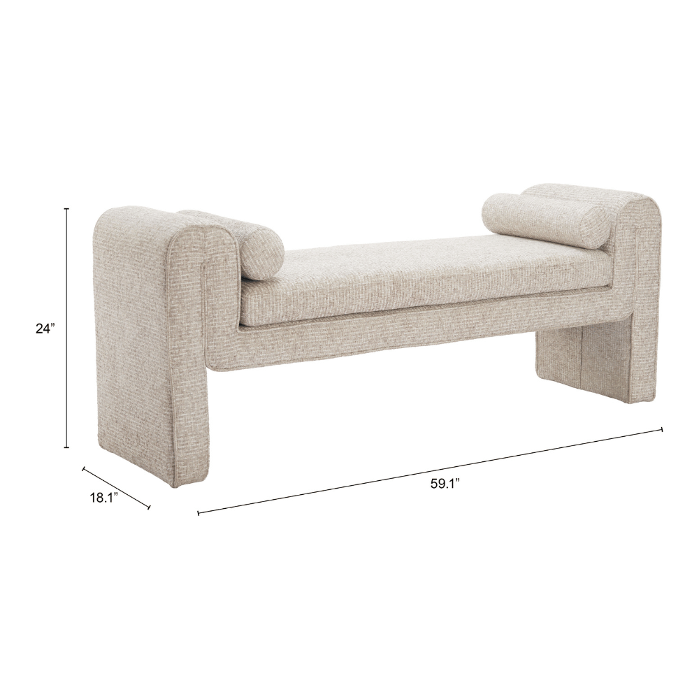 Astar Bench Beige - Elite Maison