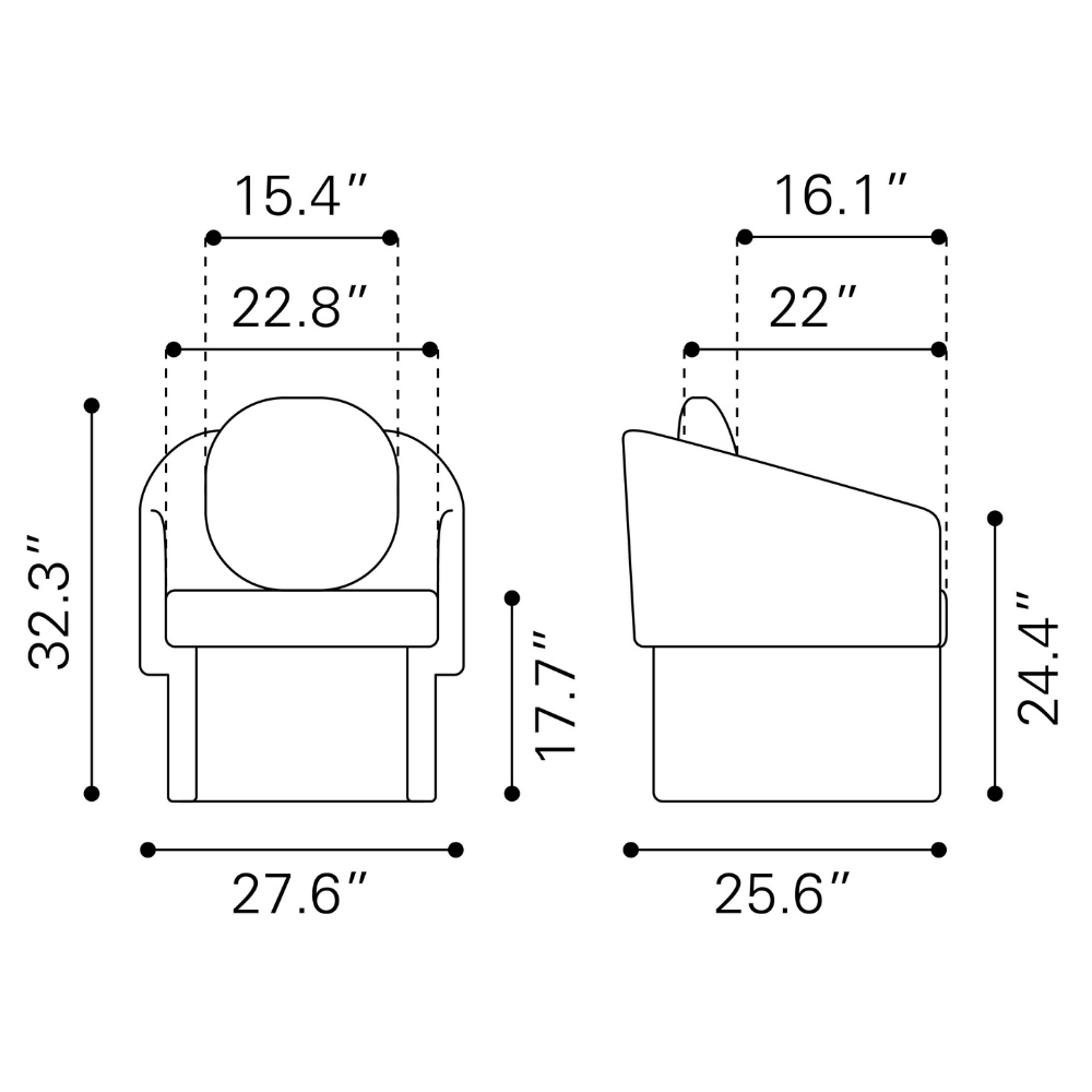 Olya Accent Chair Truffle Gray - Elite Maison