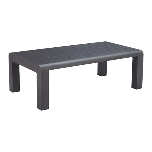 Black Zuo Rolig coffee table with sleek, modern design and wooden legs, perfect for contemporary living spaces.