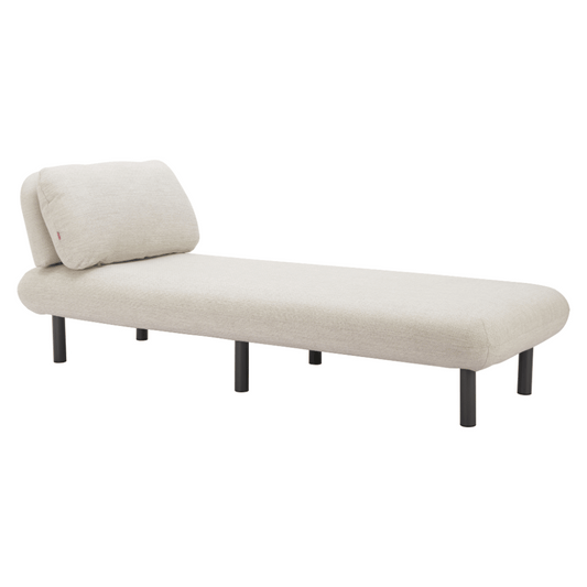 Beige Aperto chaise lounge chair by Zuo, featuring a sleek design and comfortable upholstery.
