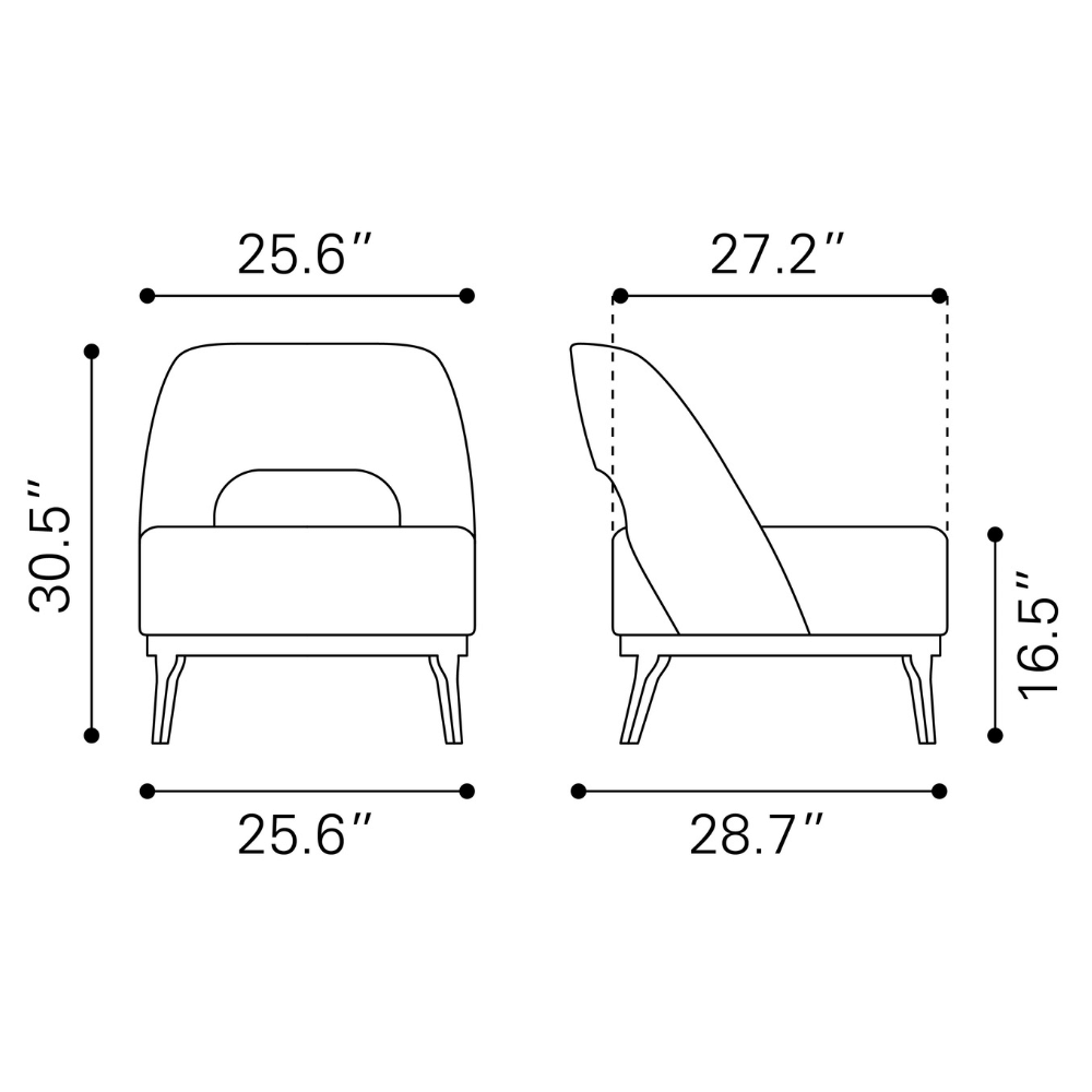 Mistley Accent Chair Gray - Elite Maison