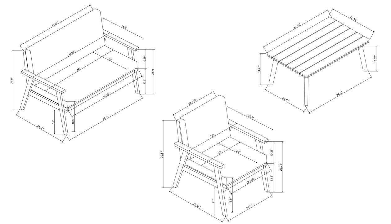 Cosgrove Patio Chat Set - Elite Maison
