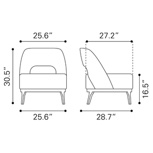 Mistley Accent Chair Gray - Elite Maison
