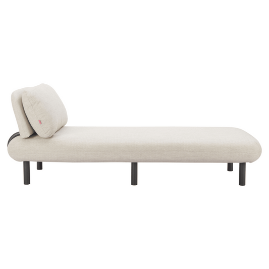 Beige Aperto Chaise lounge chair by Zuo, featuring a modern design and comfortable upholstery in a stylish setting.