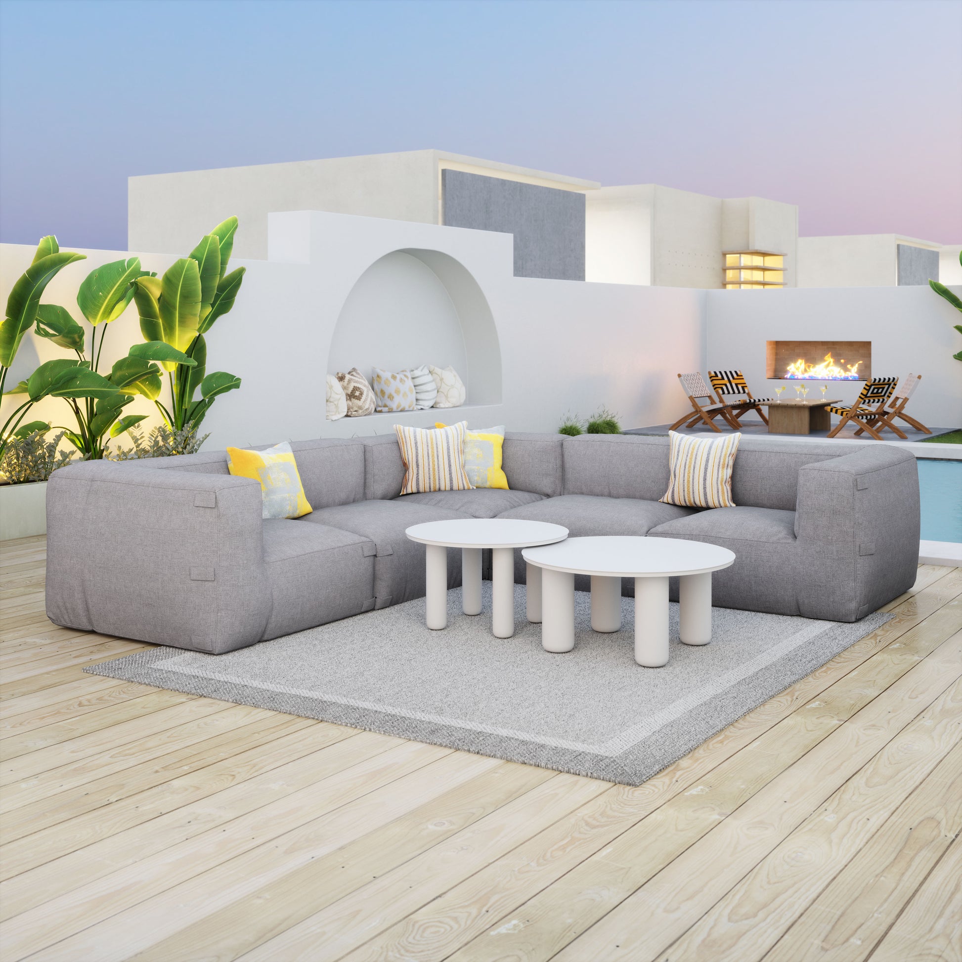 Luanda Middle Chair Gray - Elite Maison