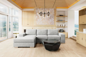 Brickell Sectional Light Gray - Elite Maison