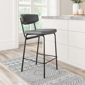 Charon Counter Stool Vintage Black - Set of 2