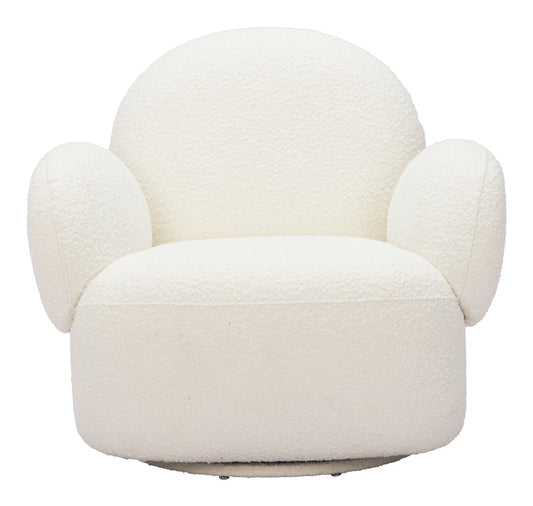 Pilka Swivel Chair White - Elite Maison