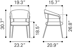 Josephine Dining Chair Cream - Set of 2 - Elite Maison