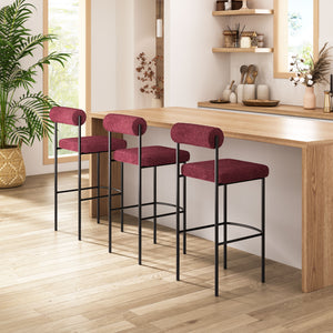Livorno Barstool Red & Bronze - Set of 2